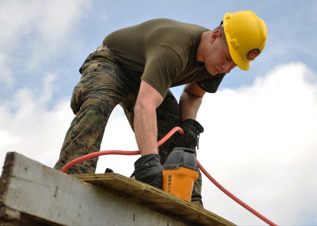 contractor on roof