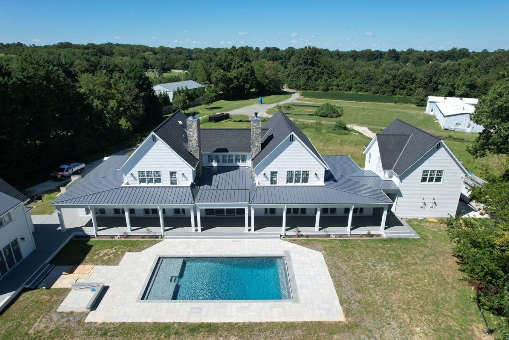 new home construction on Wye River in Queenstown, MD